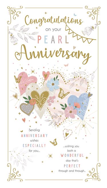 Pearl Anniversary Card