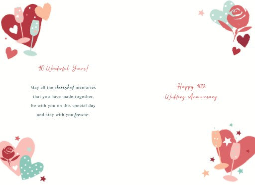 Ruby Wedding Anniversary Card