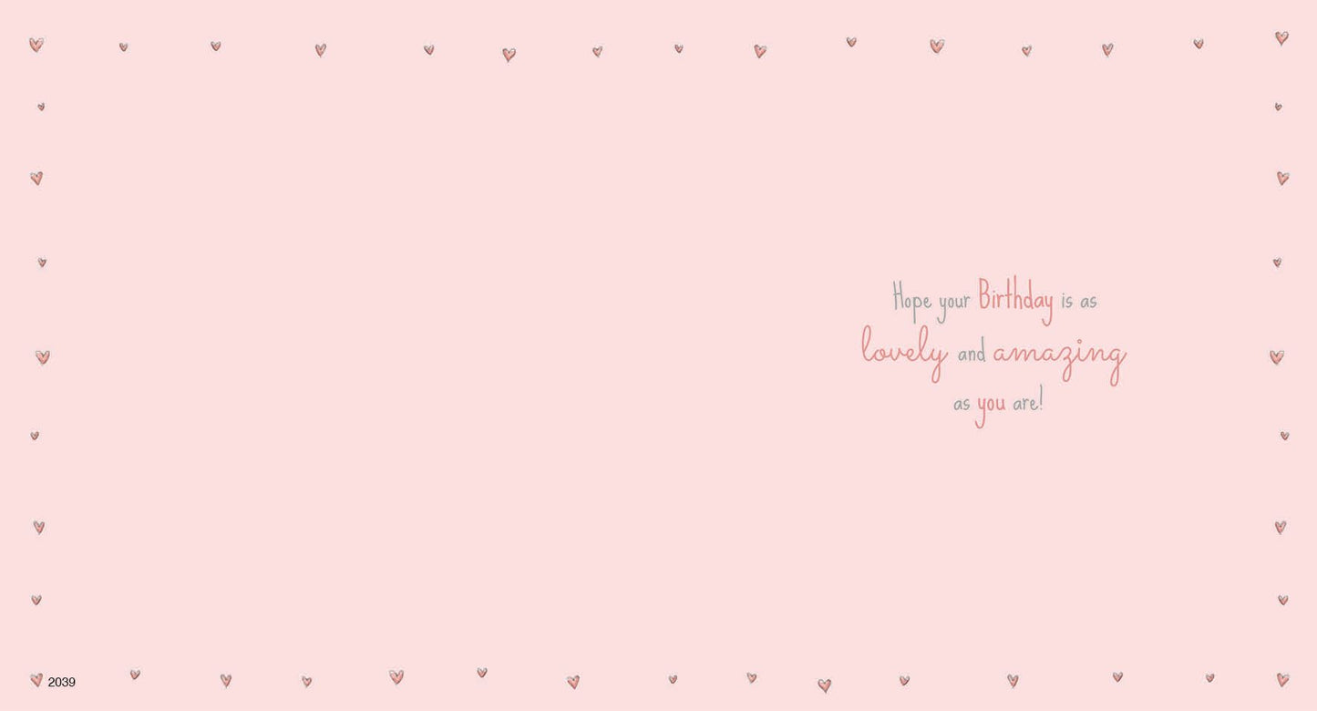 Birthday Card - For an extra special Granddaughter - Rabbits and Hearts