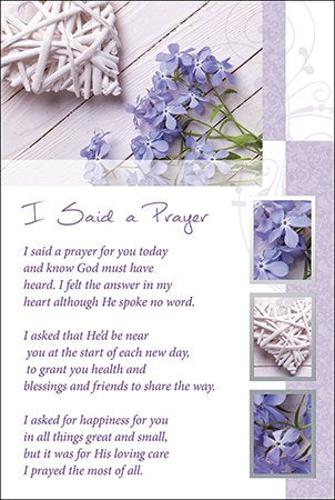 I Said a Prayer -  Greetings Card