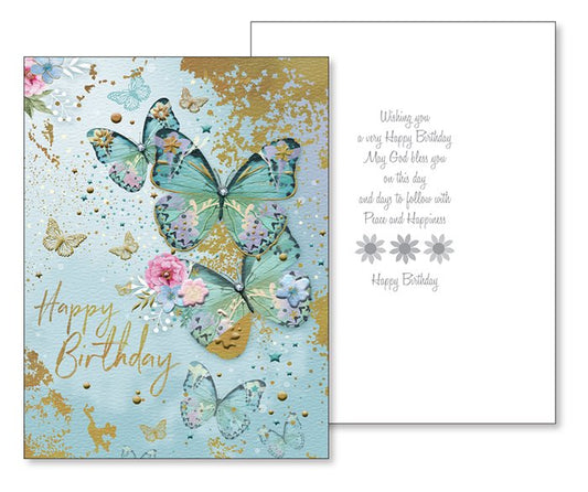 Happy Birthday Card - Butterflies