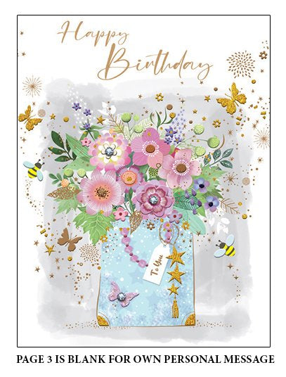 Happy Birthday Card - Flowers