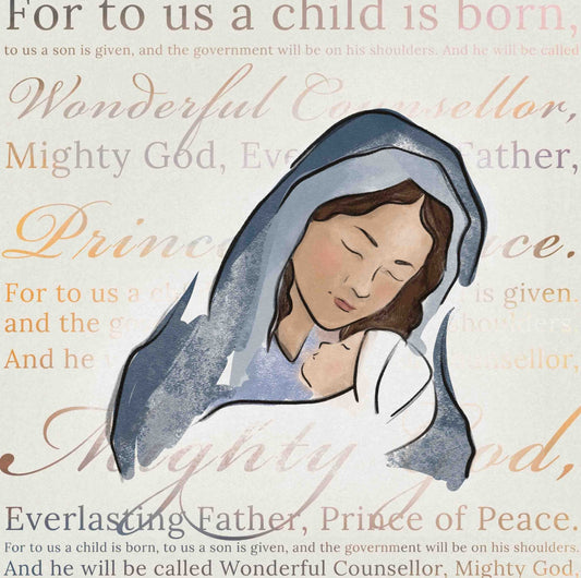 Mary - Isaiah 9 v 6 - Christmas Cards  - Trussell Trust