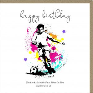 Birthday Card - Footballer - Blank inside