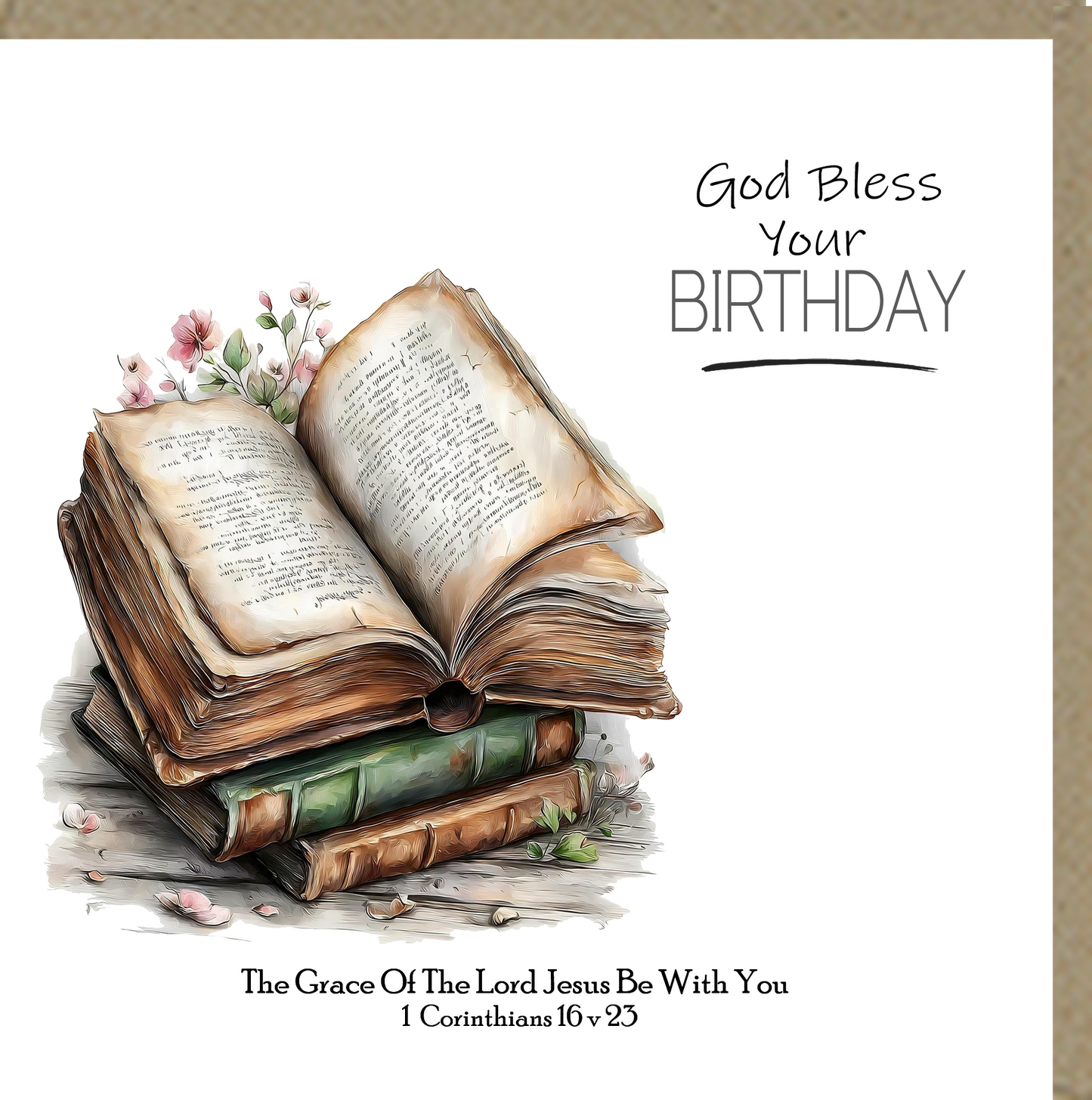 God bless your birthday Card - The Grace of the Lord Jesus be with you