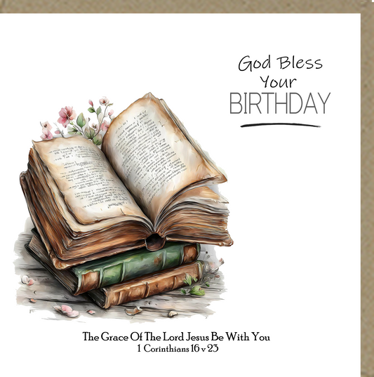 God bless your birthday Card - The Grace of the Lord Jesus be with you