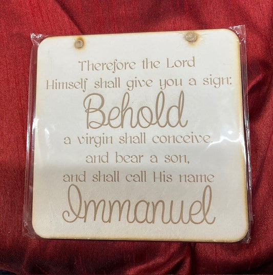Christmas Plaque - Therefore the Lord Himself shall give you a sign