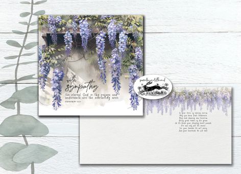 With Sympathy  - Wisteria - Sympathy Card