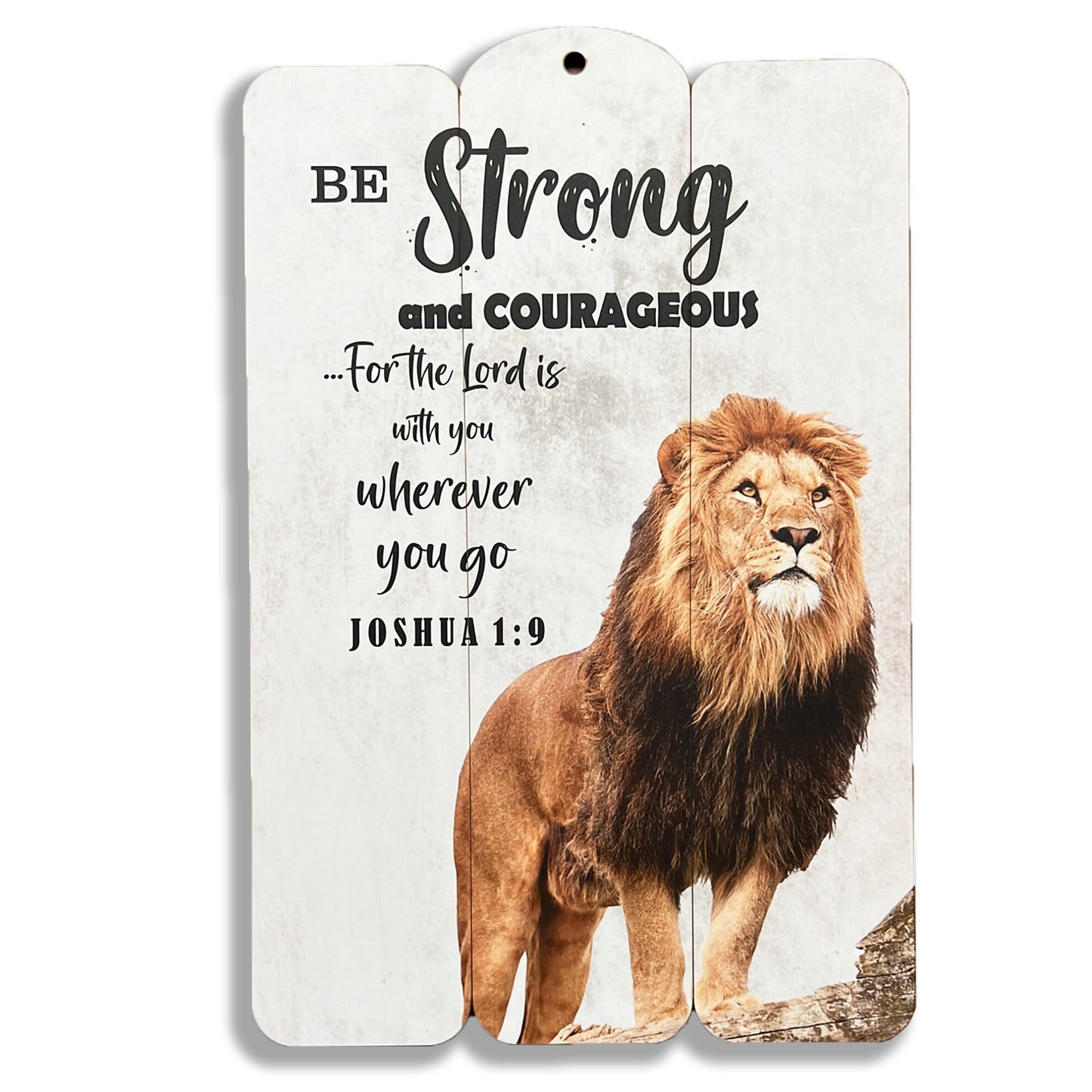 Wooden Wall Plaque - Be Strong and Courageous