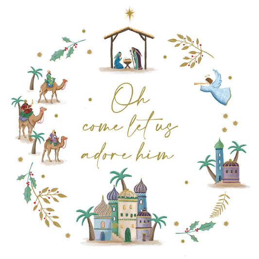 Oh Come Let Us Adore Him - Tearfund Christmas Cards - Pack 0f 10