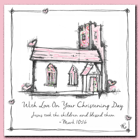 Christening - With Love on Your Christening Day - Pink