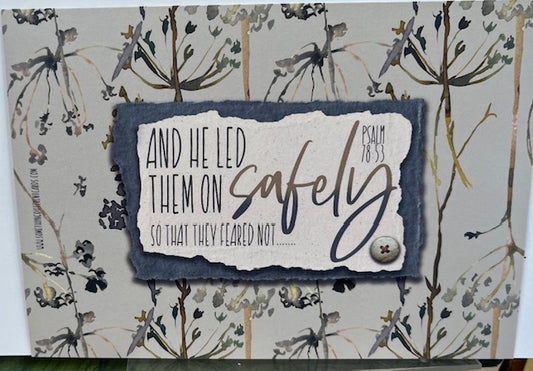 A6 Double Sided Encouragement Card - He shall cover thee
