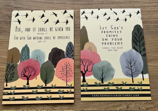 A6 Double sided Encouragement Card - Let God's Promises