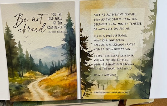 A6 Double Sided Encouragement Cards - Be not afraid