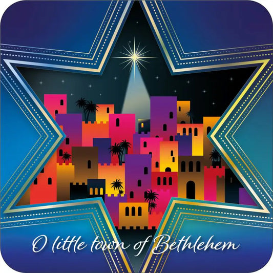 Christmas Little Town of Bethlehem Coaster