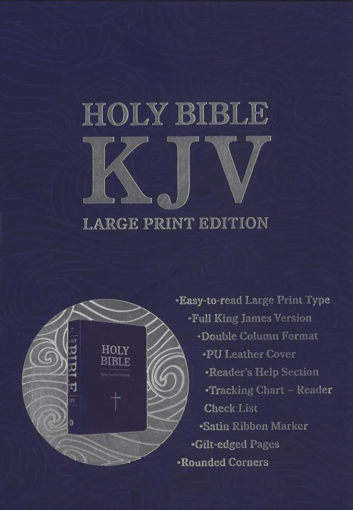 KJV Holy Bible - Large Print Edition - Blue