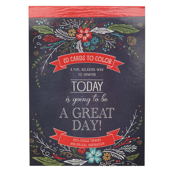 Cards to colour - Today is going to be a great day - Christian Art