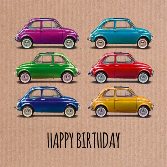 Happy Birthday Card  - Cars