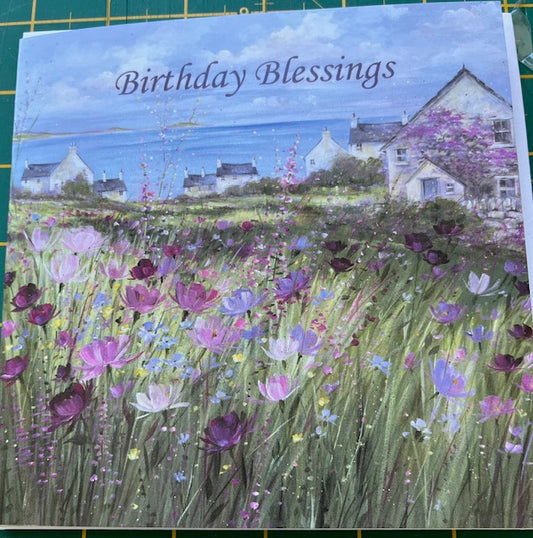 Birthday Card - Birthday Blessings - Coastal Scenery