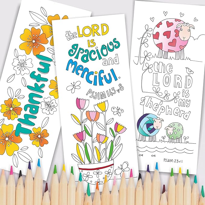 Exploring Psalms - Colouring Bookmarks