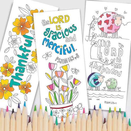 Exploring Psalms - Colouring Bookmarks