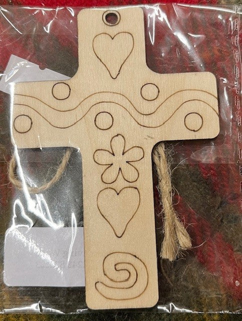 Wooden Cross for Colouring (Small)