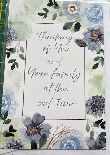 Sympathy Card - Thinking of you and your family