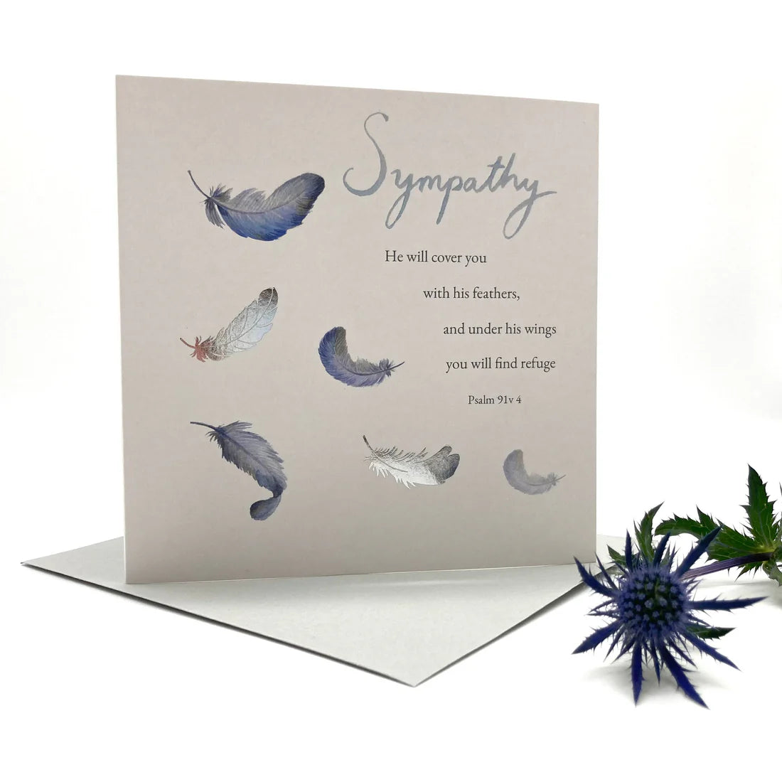 Sympathy Feathers Christian Sympathy Card