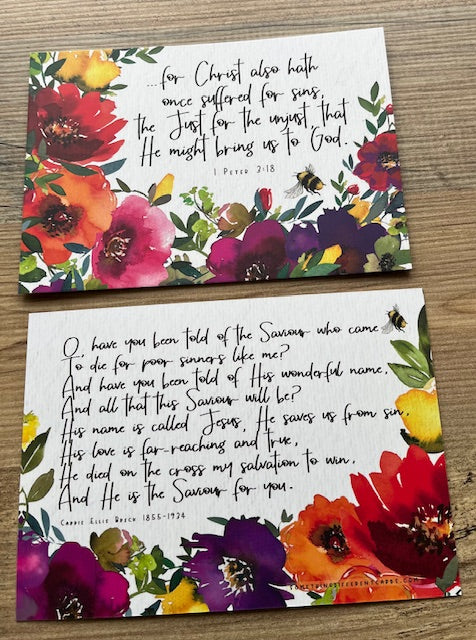 A6 Double Sided Encouragement Card - For Christ also