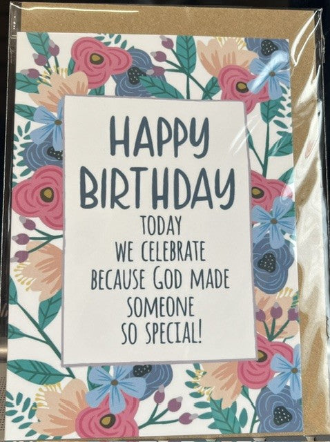 Happy Birthday - Today we celebrate - A6 blank Card - GAMH33