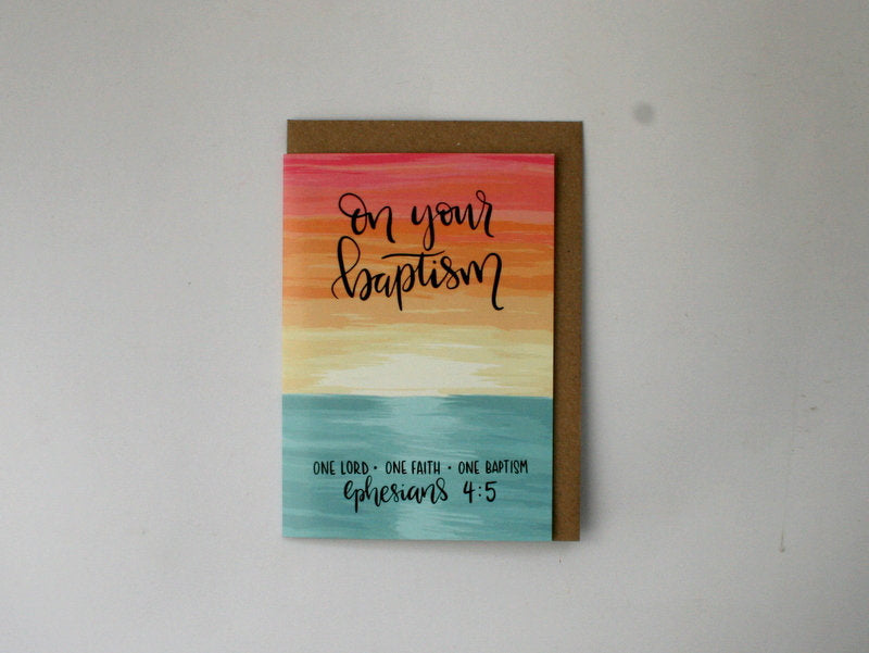 On Your Baptism  Blank Card