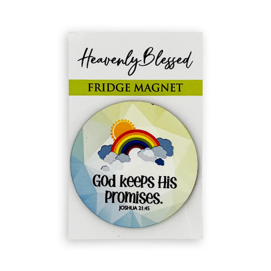 Fridge Magnet - Round - God keeps His promises