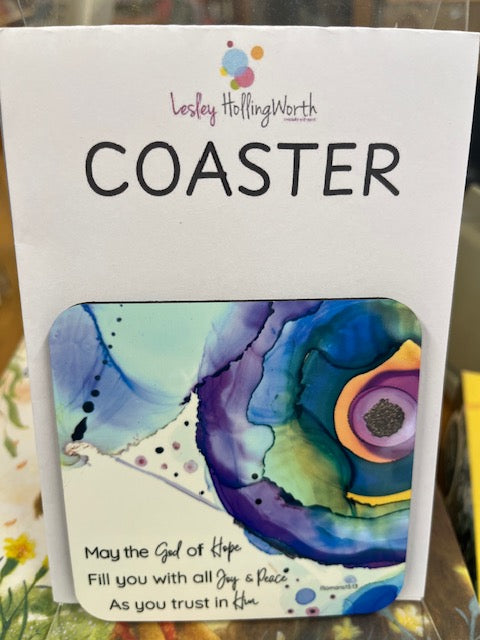 Coaster - May the God of Hope - Lesley Hollingworth