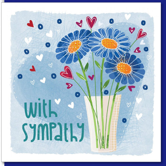 Flowers & Hearts Sympathy Card