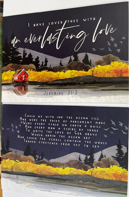 A6 Double Sided Encouragement Card - I have loved thee with