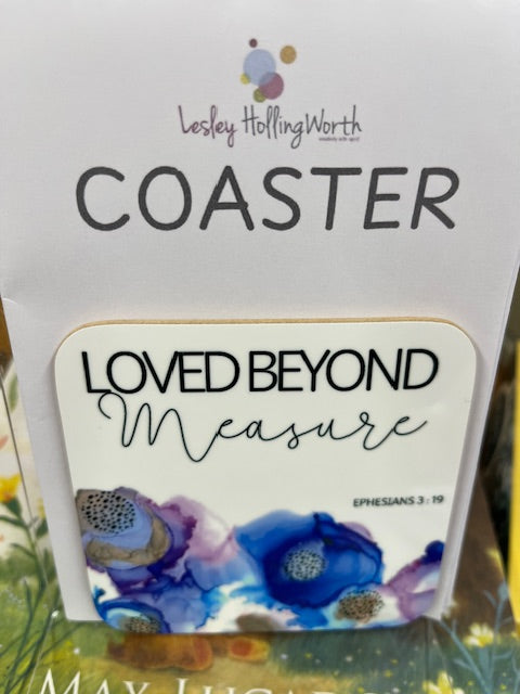 Coaster - Flowers Loved Beyond Measure by Lesley Hollingworth