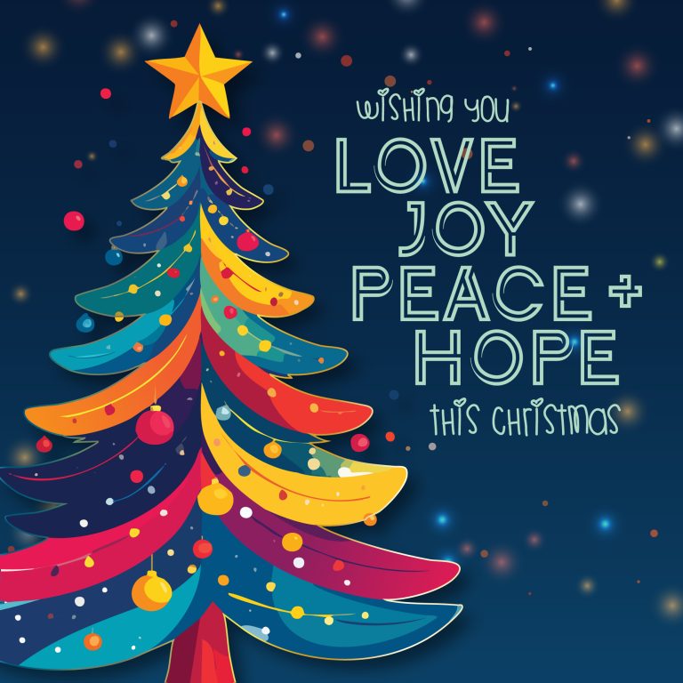Love Joy Peace Hope Tree Christmas Cards
