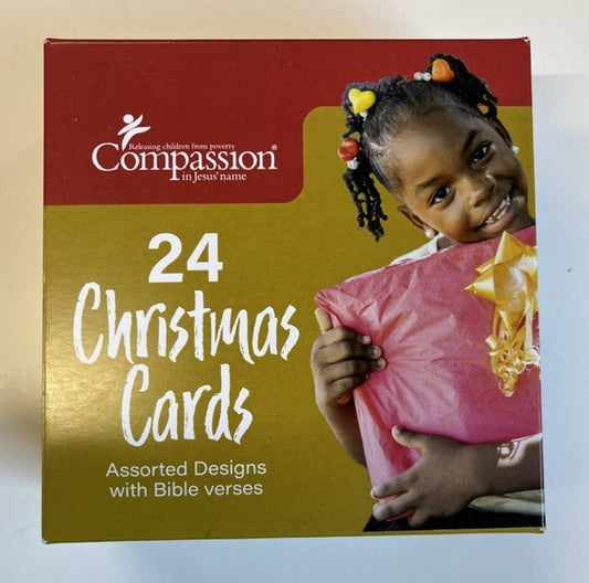 24 Assorted Mini Christmas Cards Boxed - Compassion Charity