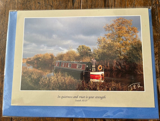 Blank Card - Narrowboat