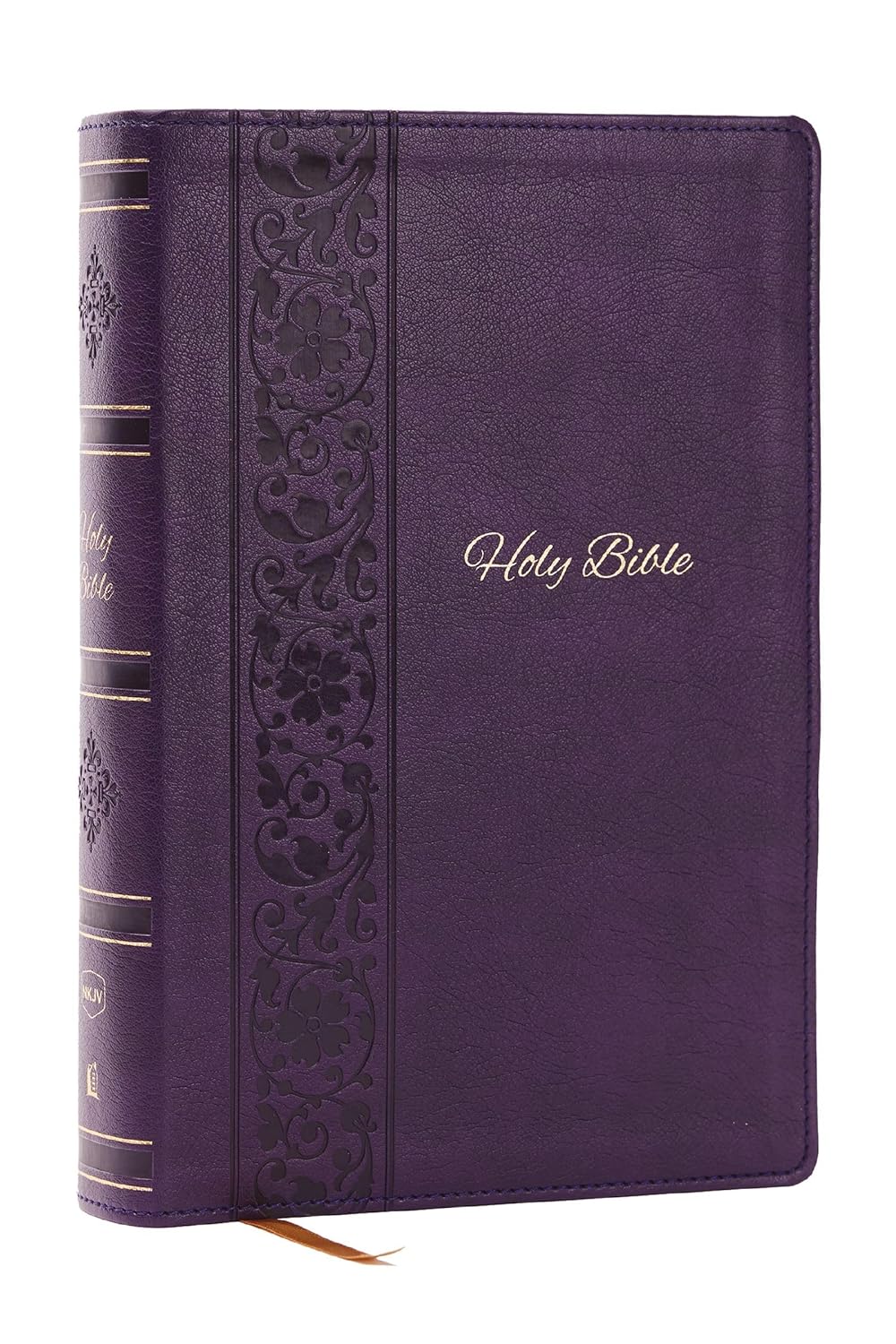 NKJV Personal Size Giant Print Bible - Purple Leather Soft