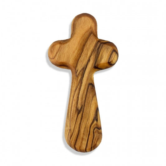 Olivewood Holding Cross with Card