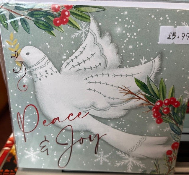 TEAR Fund Christmas Cards - Peace and Joy Dove ... - Pack of 10