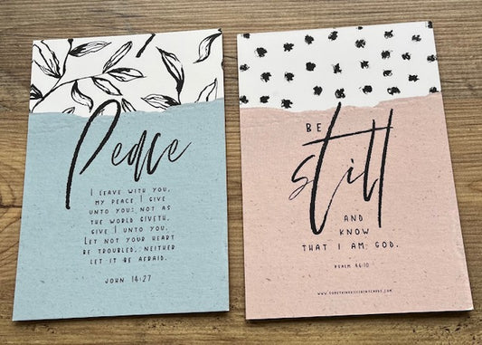 A6 Double Sided Encouragement Card - Be still and know