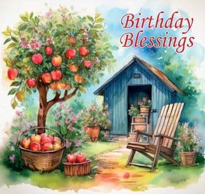 Peaceful Garden - Birthday Blessings