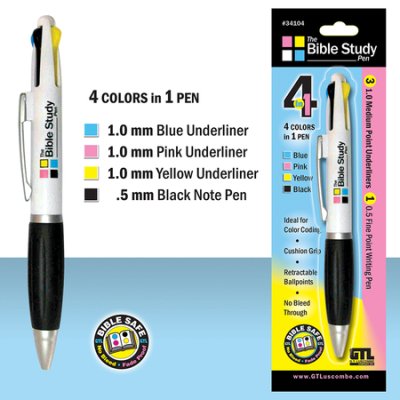 Bible Study Pen - 4 colours, one pen
