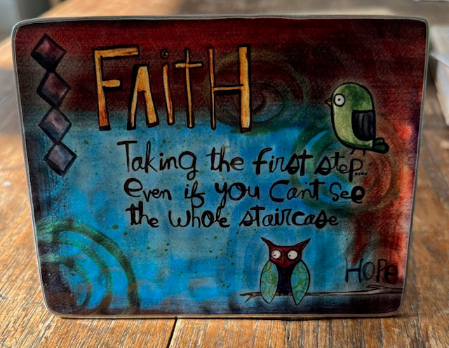 Enamelled Plaque - Faith