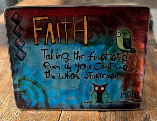 Enamelled Plaque - Faith