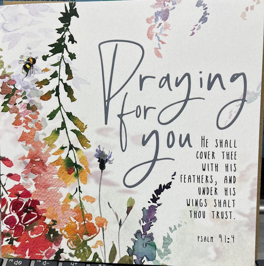 Praying for You - Floral - Card