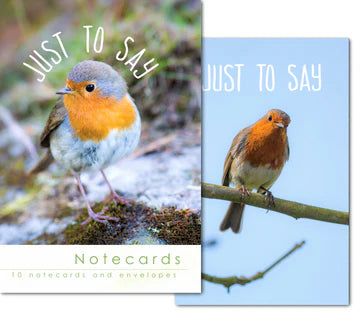 Leonard Smith Note Cards - Just to say - Robins