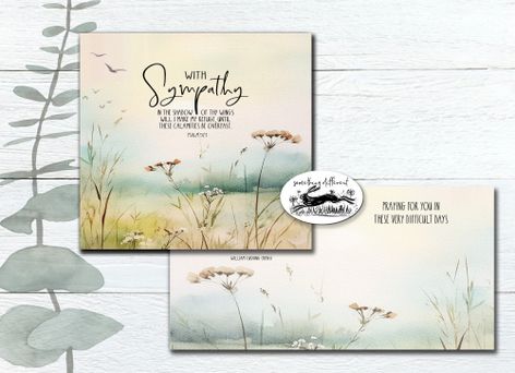 With Sympathy  - Meadow flowers - Sympathy Card